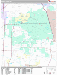Warner Robins Wall Map Premium Style